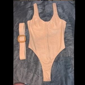 Tan Body suit